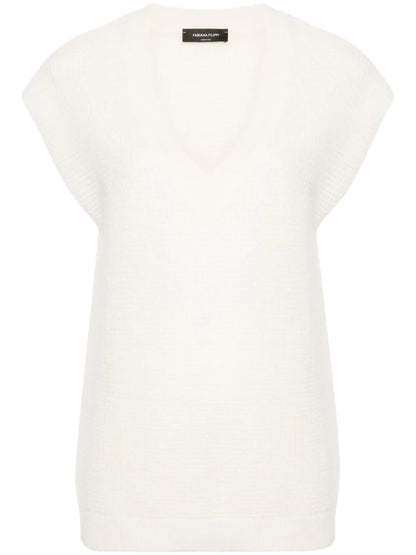 V-Neck Knitted Vest