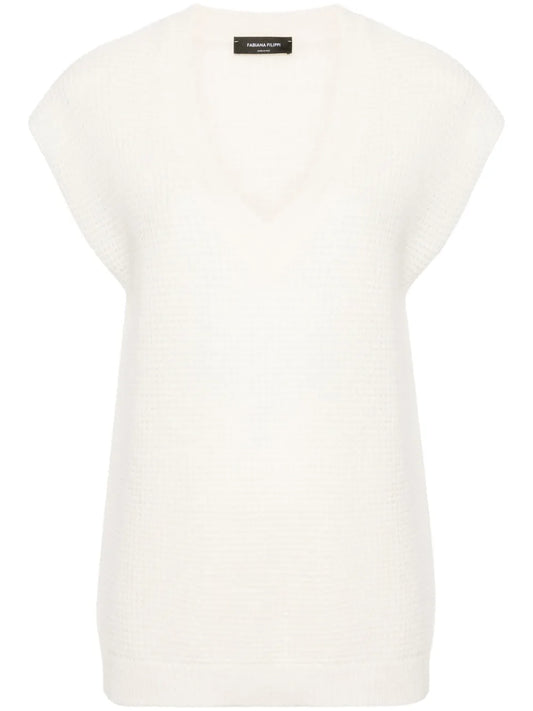 V-Neck Knitted Vest