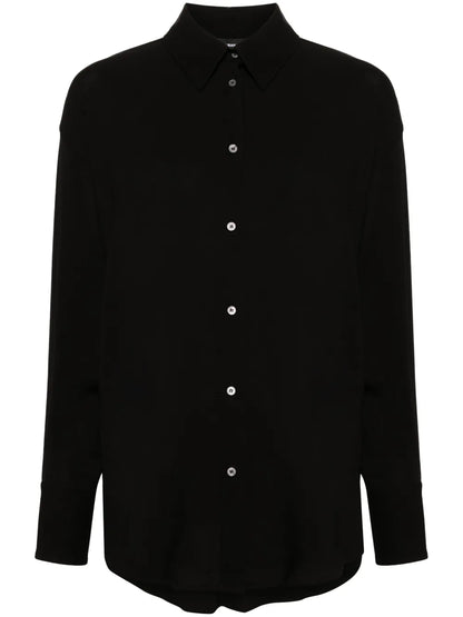 Buttoned Crepe Shirt