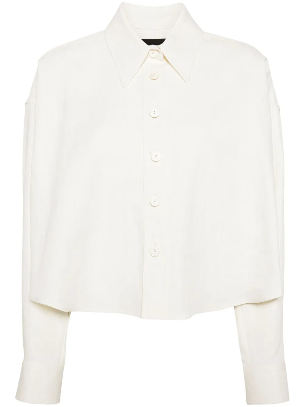 Buttoned Linen Blend Shirt