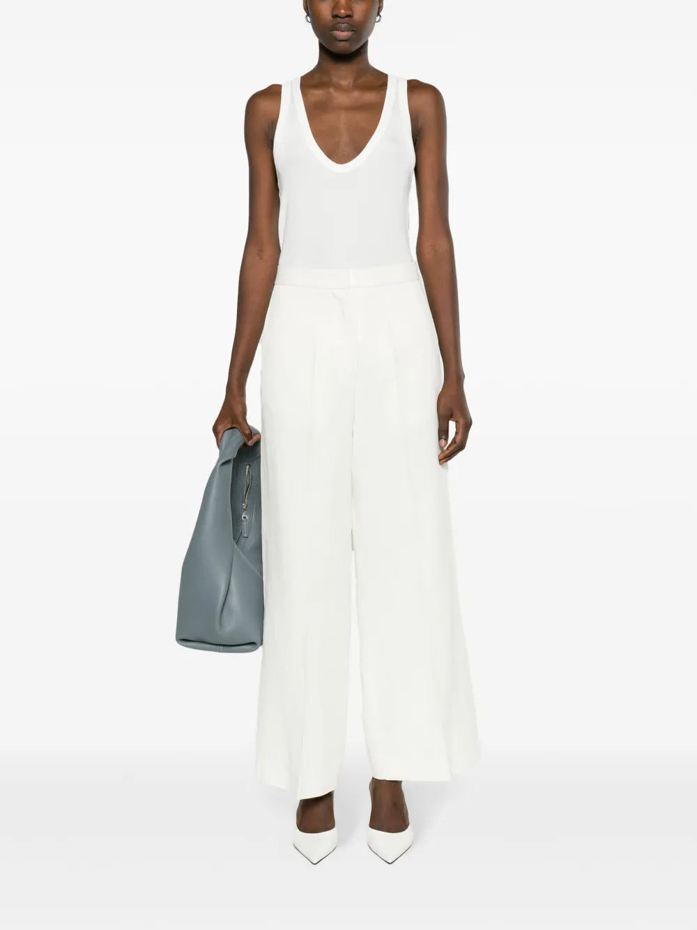 High-Waist Wide-Leg Trousers