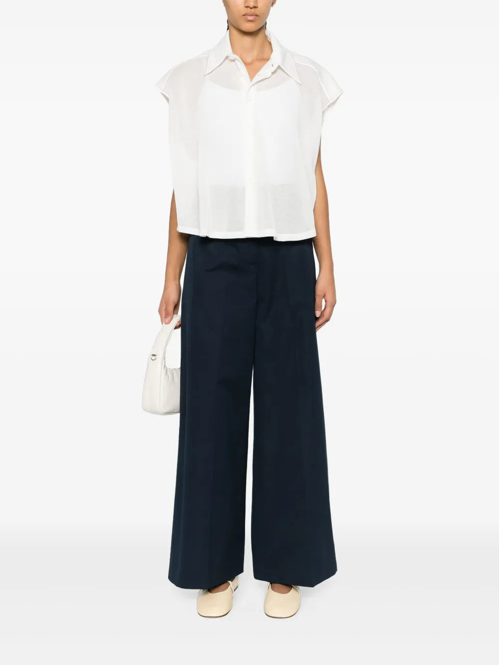 Fine-Knit Sleeveless Shirt