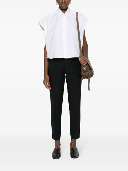 Mid-Rise Slim Trousers