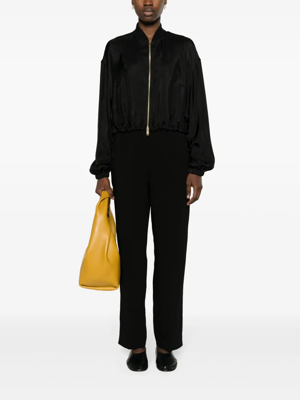High-Waist Straight-Leg Trousers
