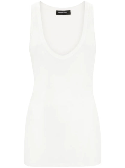 Fine-Ribbed Tank Top