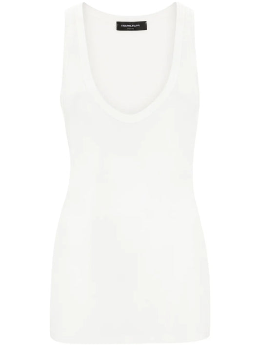 Fine-Ribbed Tank Top