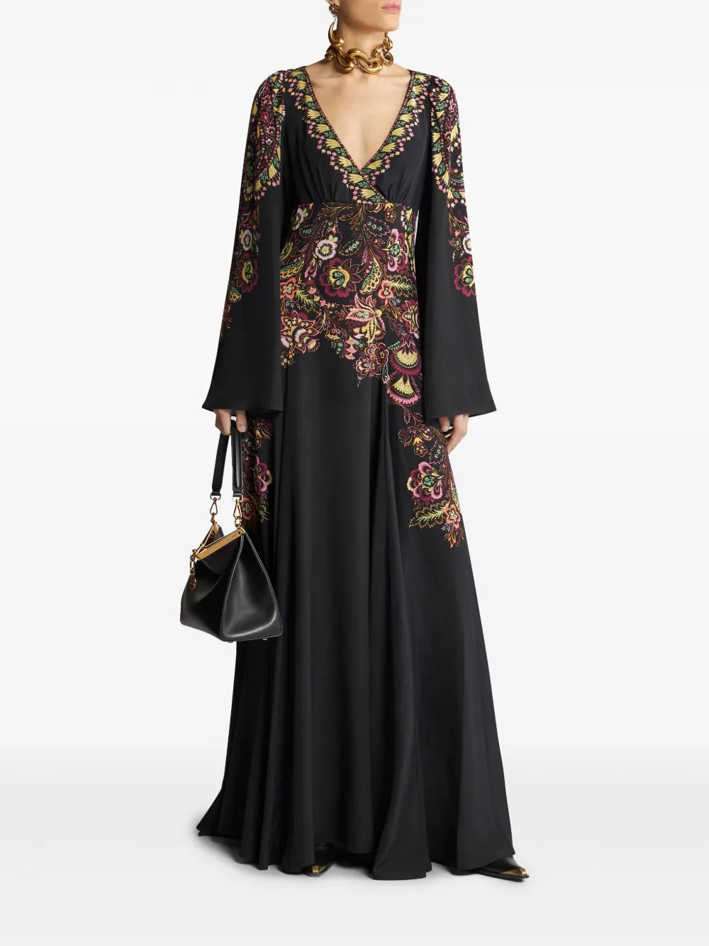 Floral-Print Crepe De Chine Dress