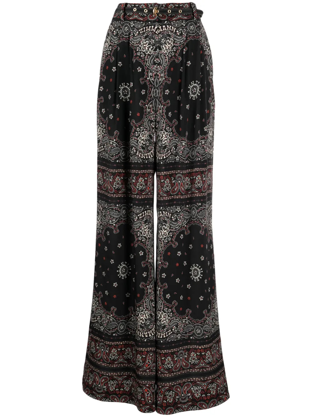 Bandana-Print Wide-Leg Trousers