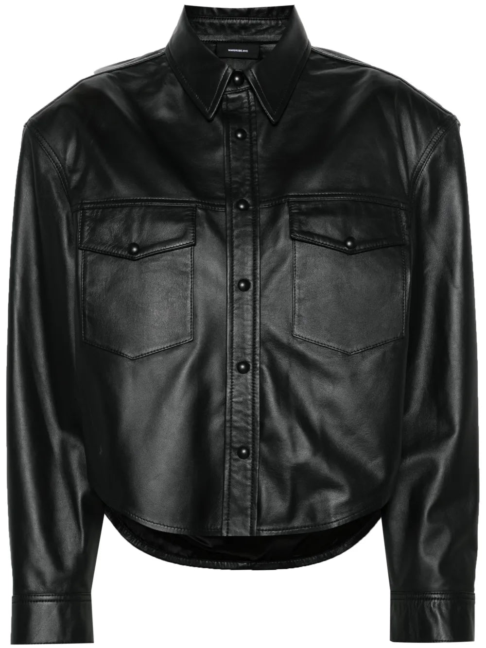 Leather Shirt Jacket
