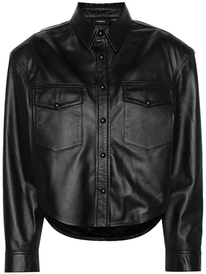 Leather Shirt Jacket