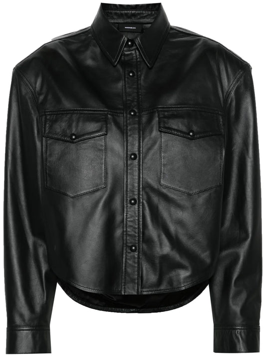 Leather Shirt Jacket