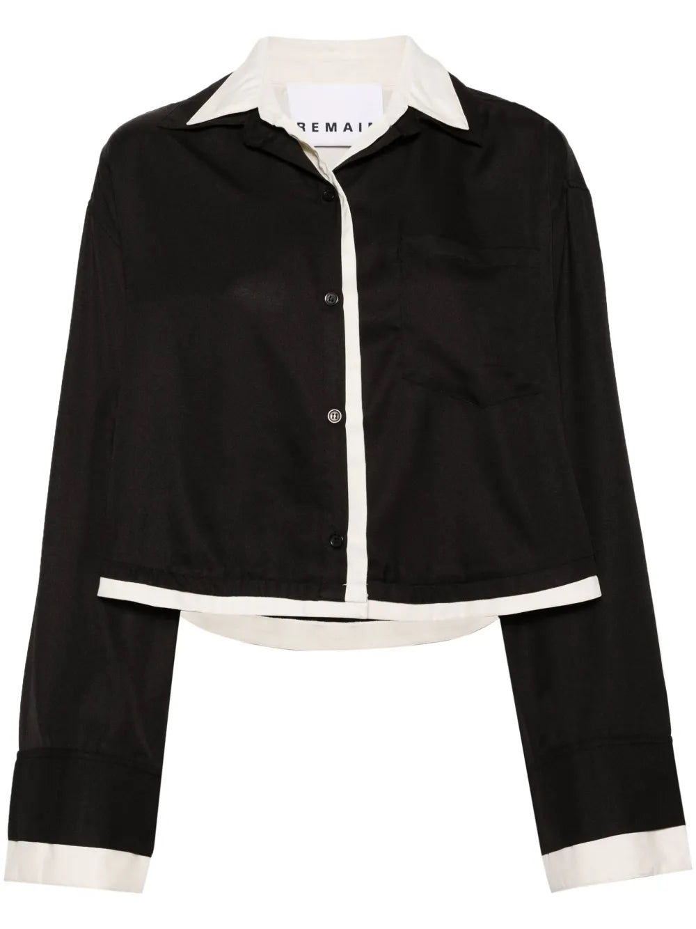 Camp-Collar Layered Shirt