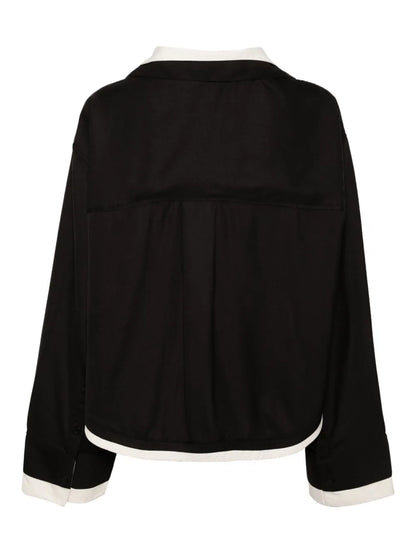 Camp-Collar Layered Shirt