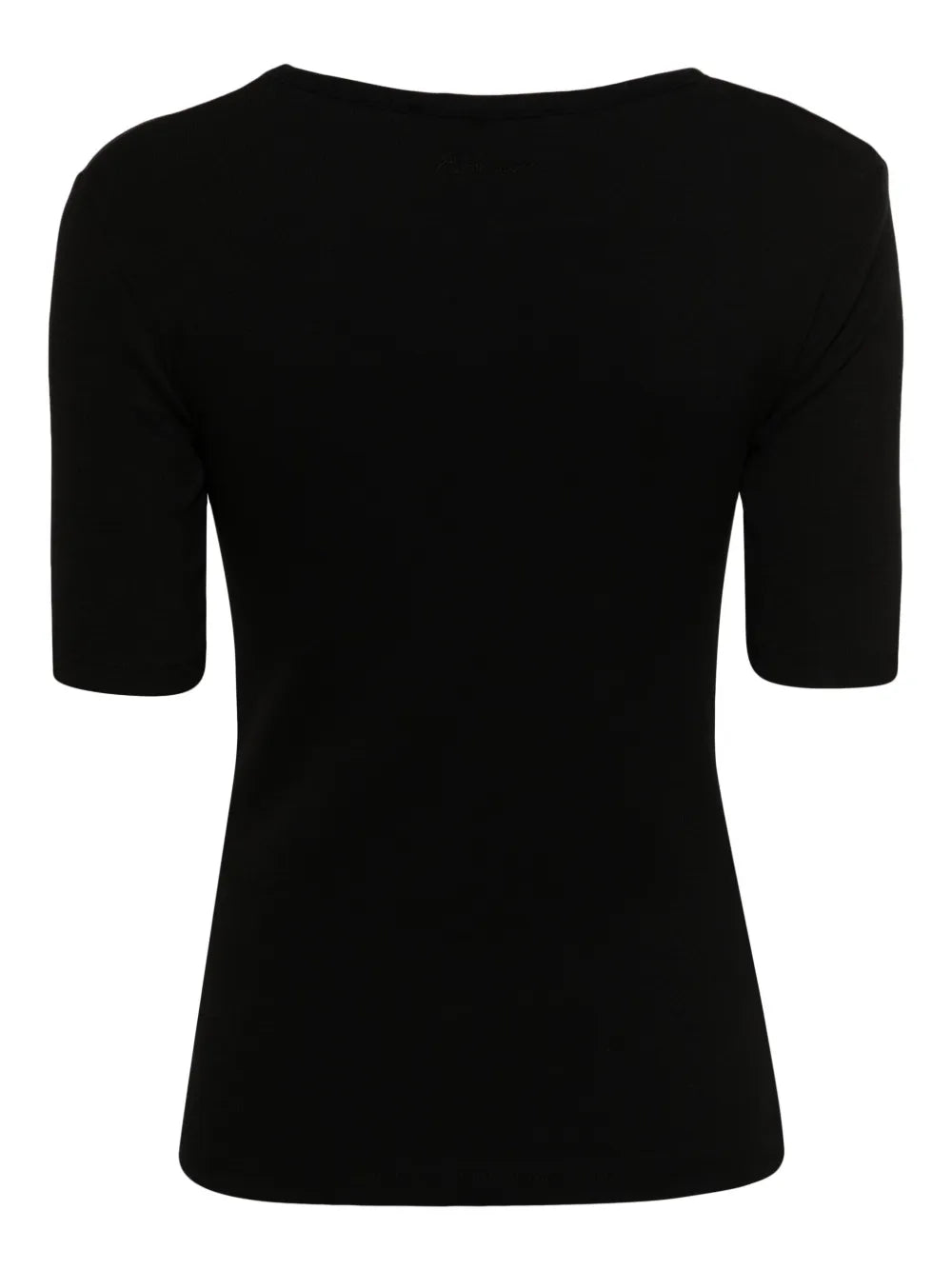 Dot Cut-Out Ribbed-Knit Top
