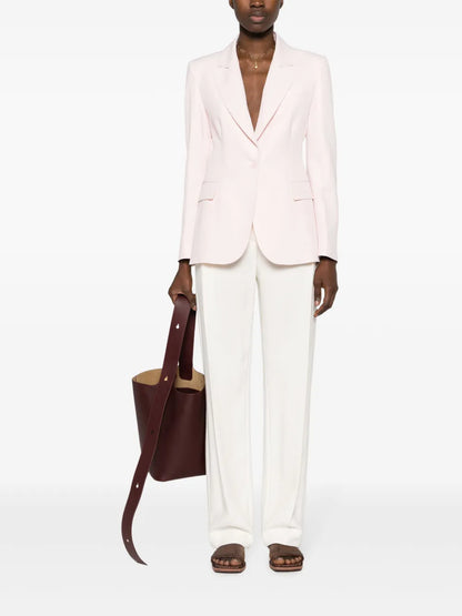 Peak-Lapels Single-Breasted Blazer