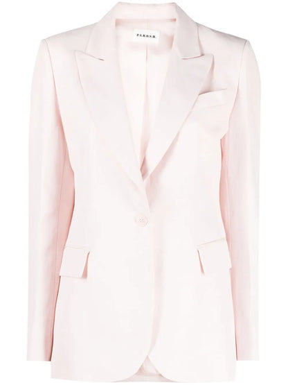 Peak-Lapels Single-Breasted Blazer