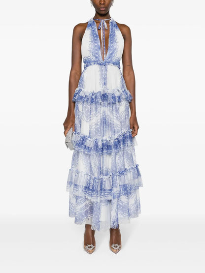 Floral-Print Tiered Maxi Dress