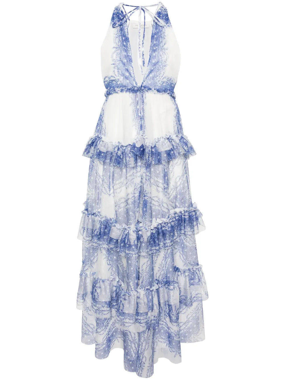 Floral-Print Tiered Maxi Dress