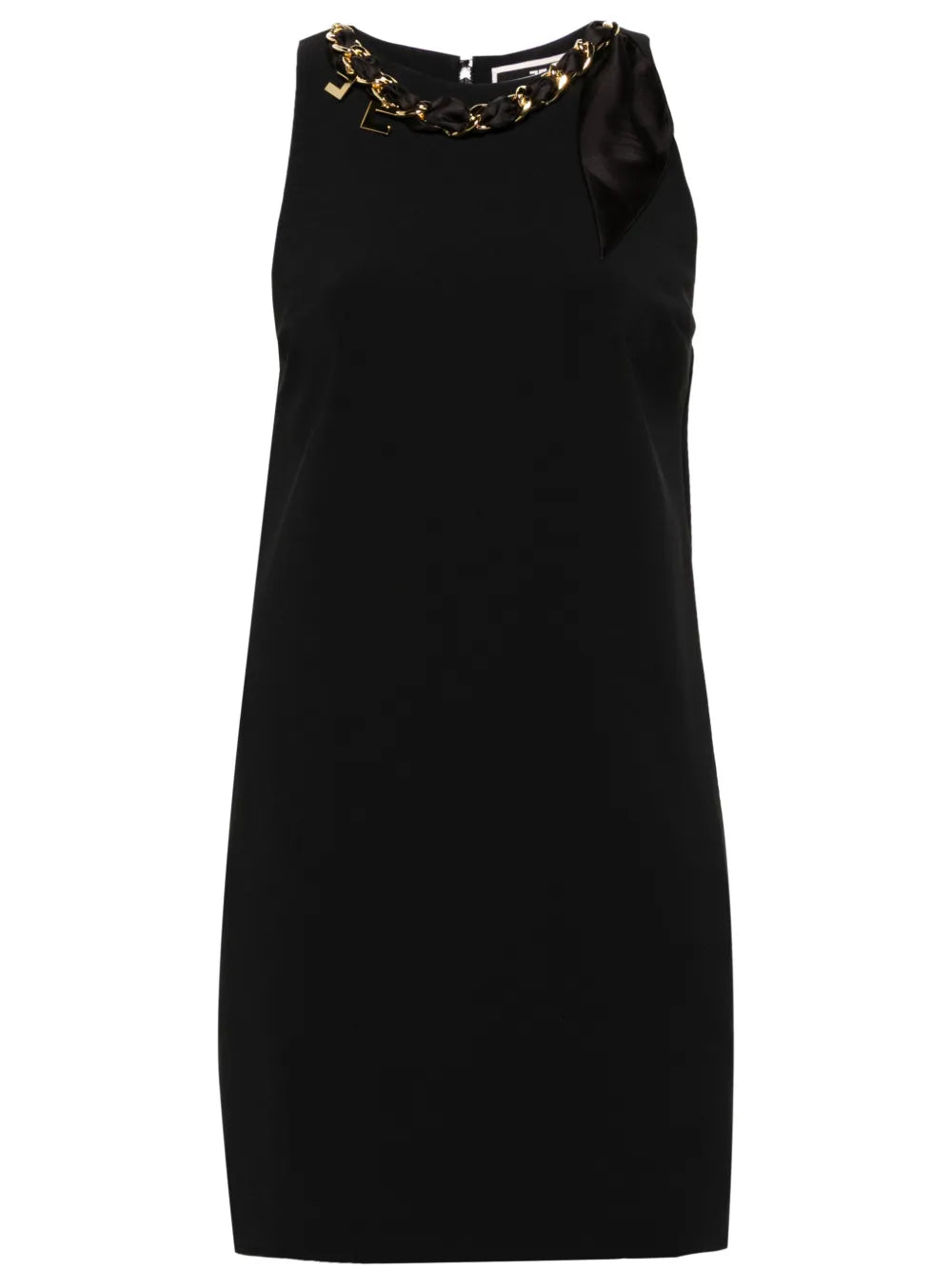 Chain-Detail Crepe Mini Dress