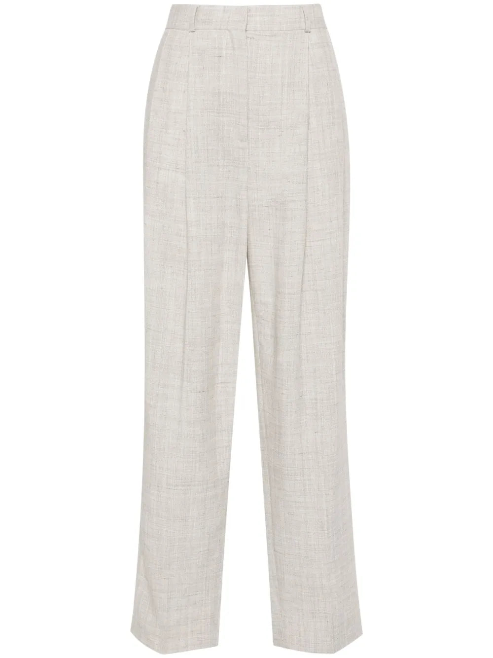 Double-Pleated Tailored Trousers