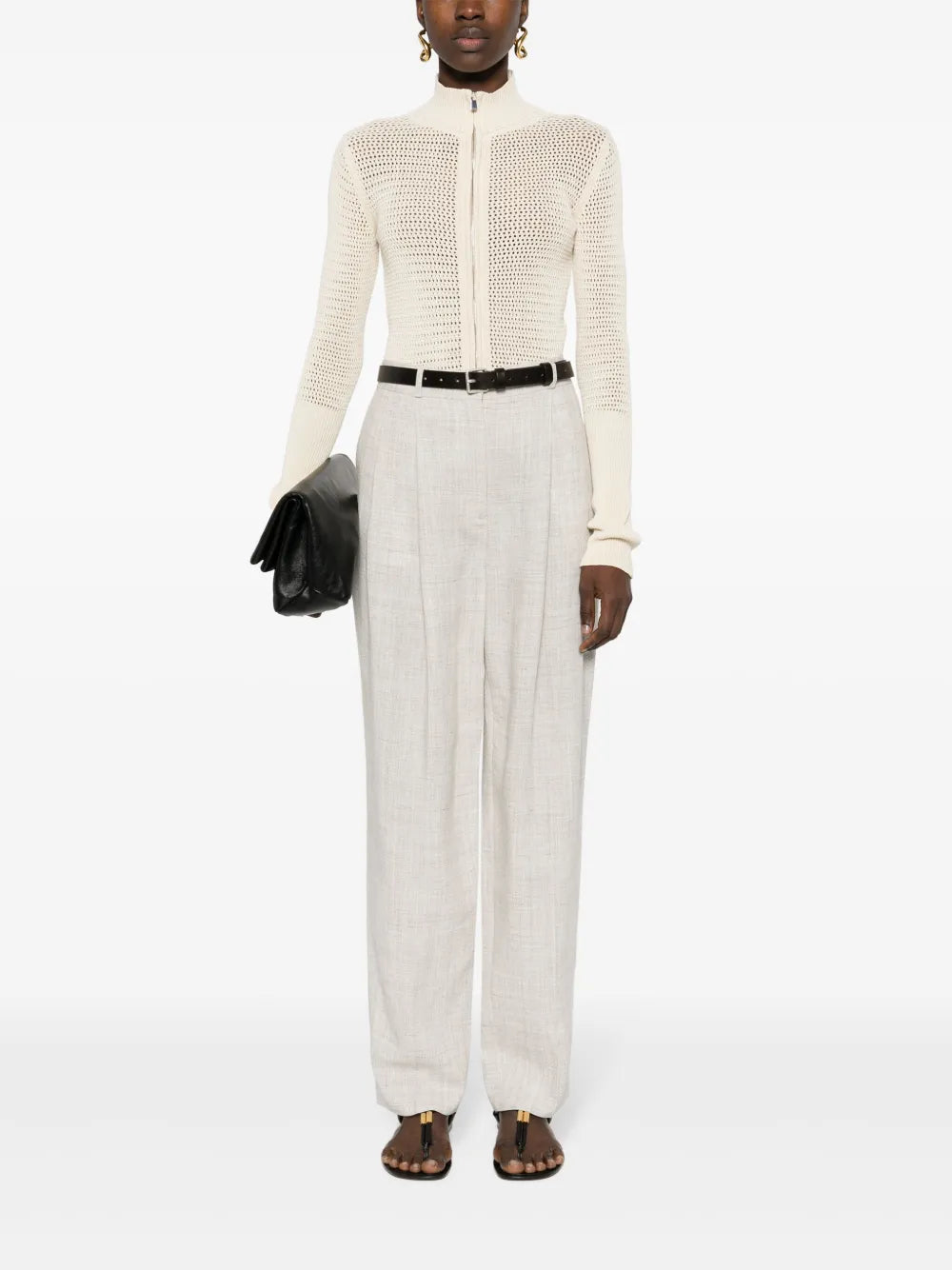 Double-Pleated Tailored Trousers