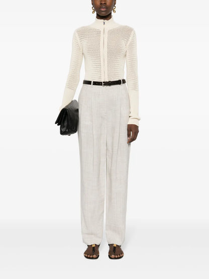 Double-Pleated Tailored Trousers