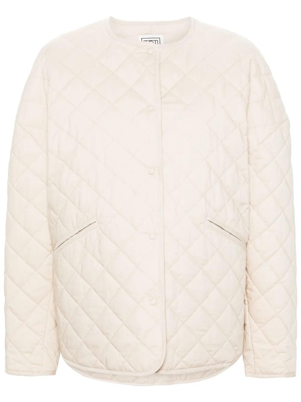 Drop-Shoulder Diamond-Quilted Jacket