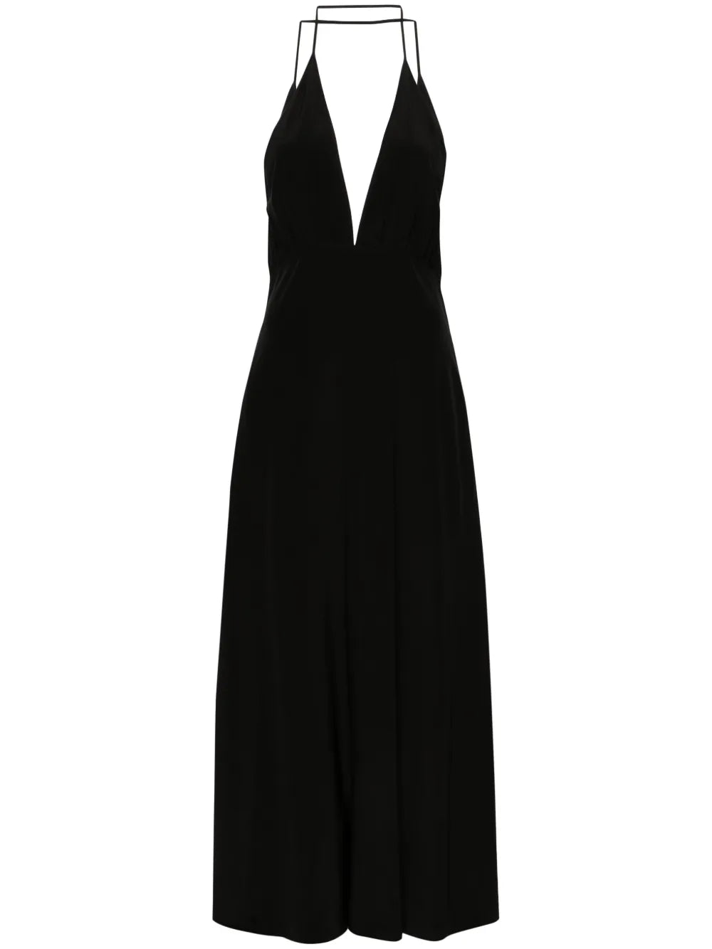 Halterneck Flared Maxi Dress