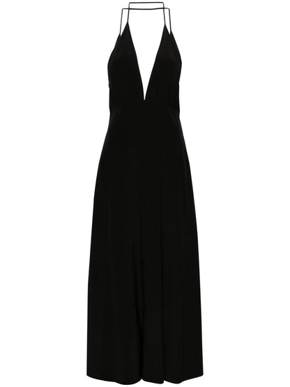 Halterneck Flared Maxi Dress