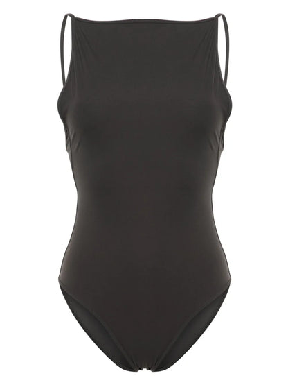 Plain Low-Back Swimsuit