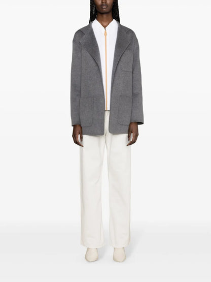Notched-Lapels Mélange Jacket