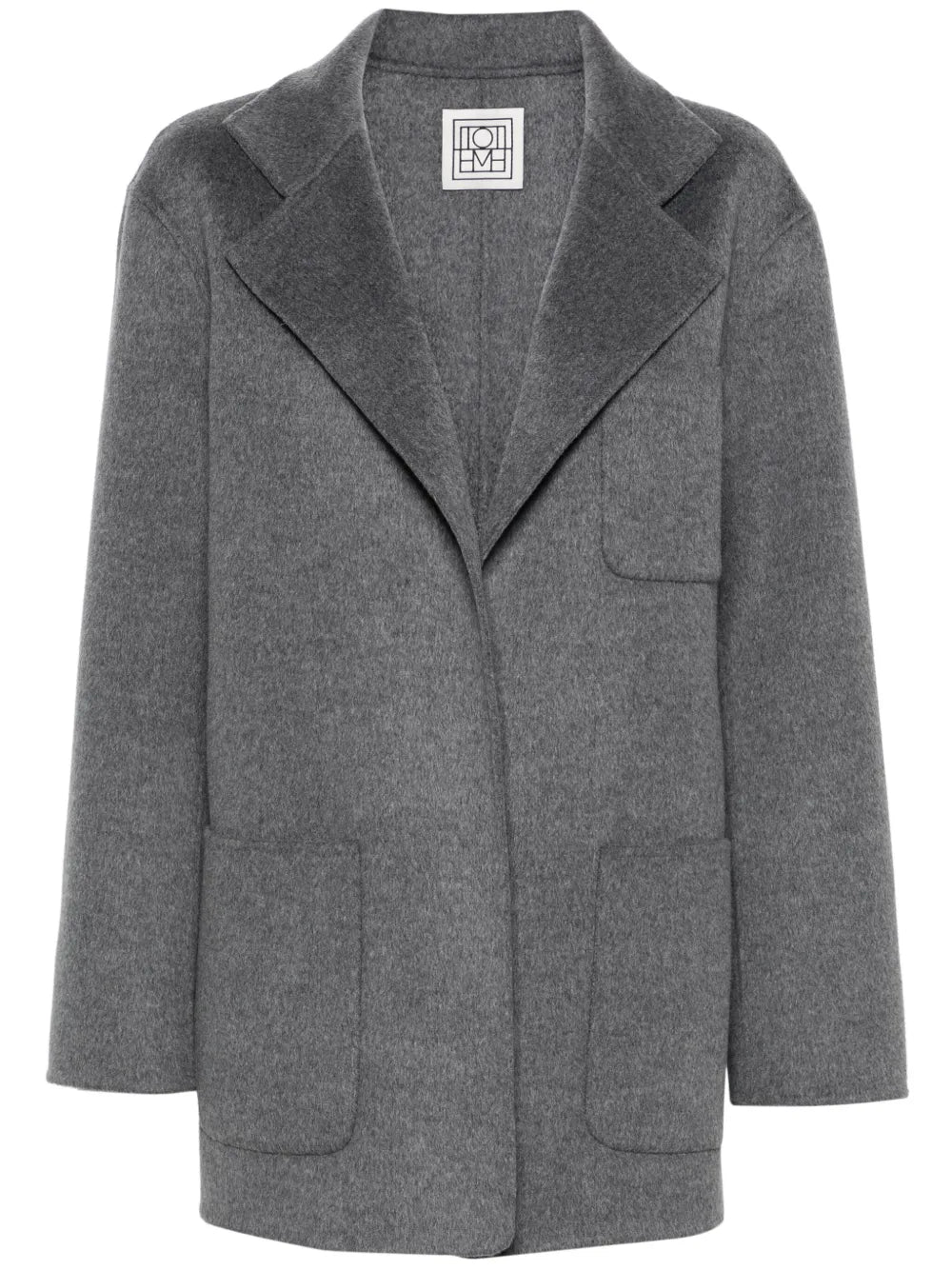 Notched-Lapels Mélange Jacket
