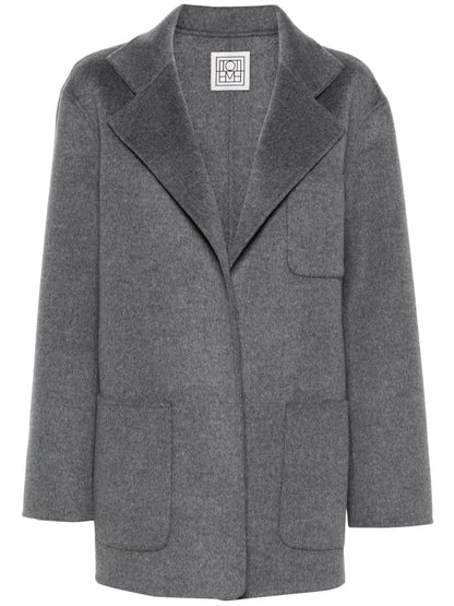 Notched-Lapels Mélange Jacket