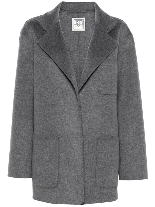 Notched-Lapels Mélange Jacket