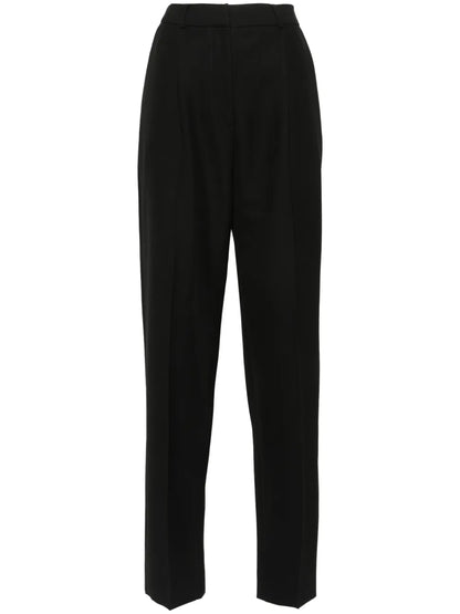 Single-Pleat Tapered Trousers