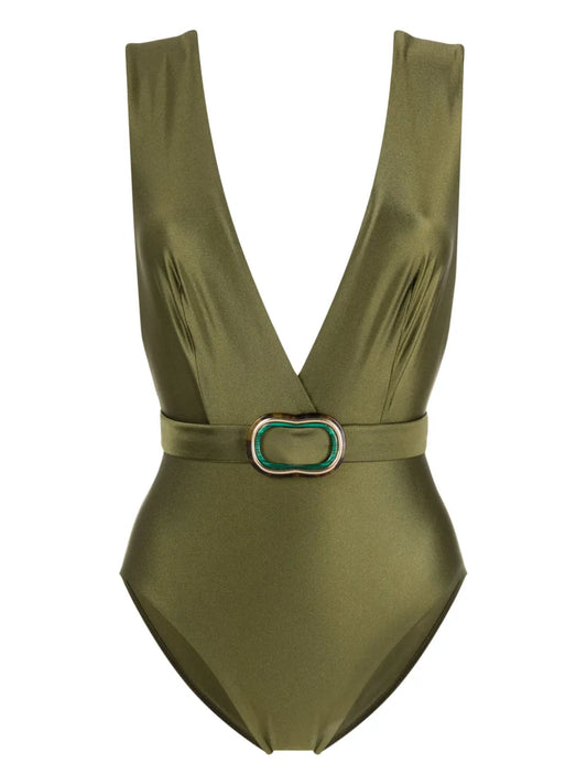 Junie Belted Plunge Swimsuit