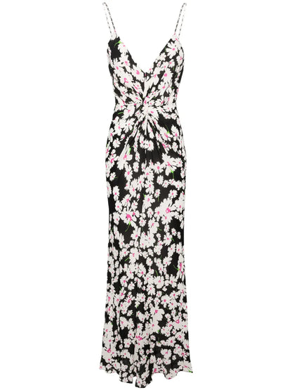Floral-Print Crepe Maxi Dress