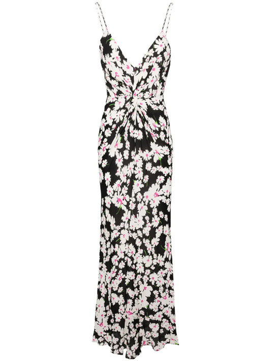 Floral-Print Crepe Maxi Dress