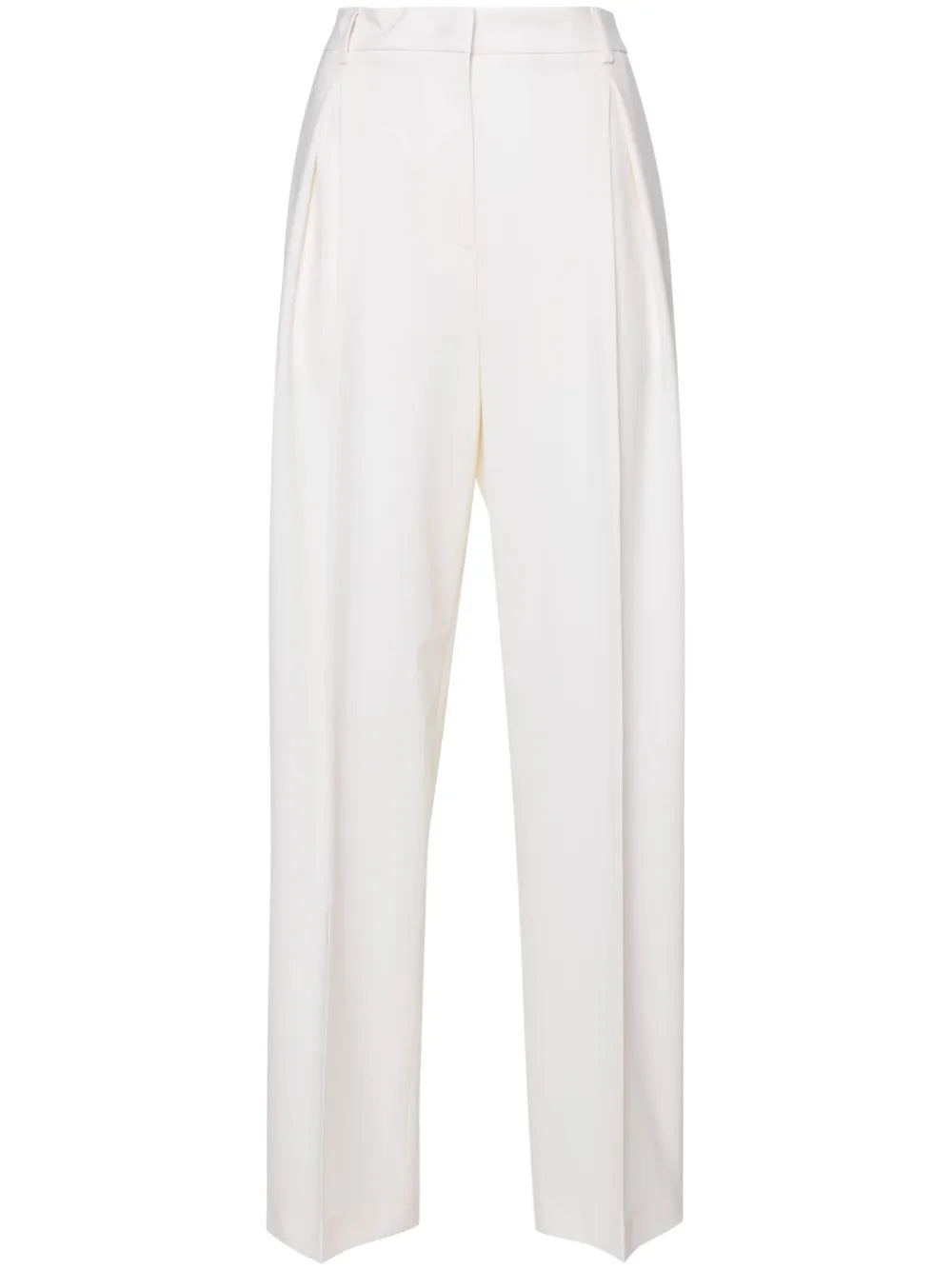 Pleated Tailored Wool Trousers
