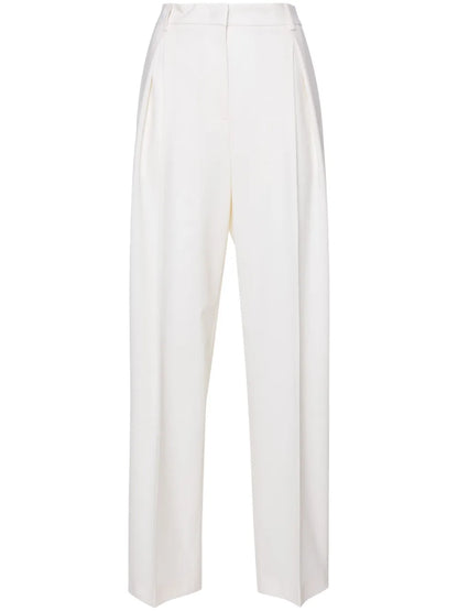 Pleated Tailored Wool Trousers