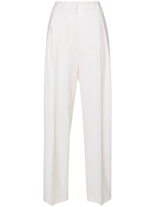 Pleated Tailored Wool Trousers