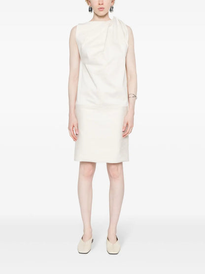 Shoulder-Twist Midi Dress