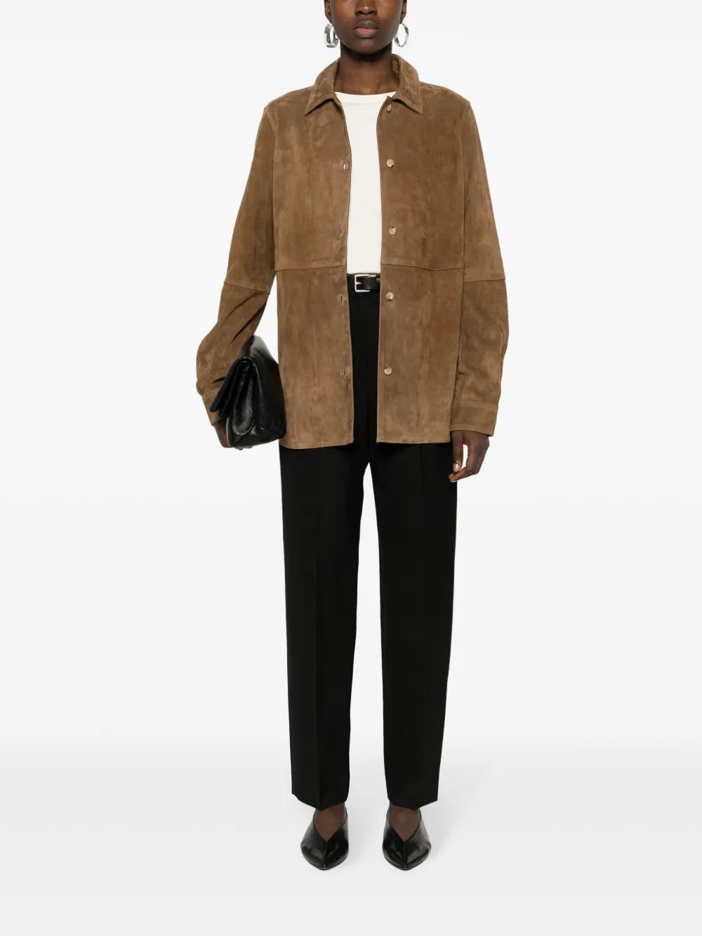 Suede Panelled Shirt