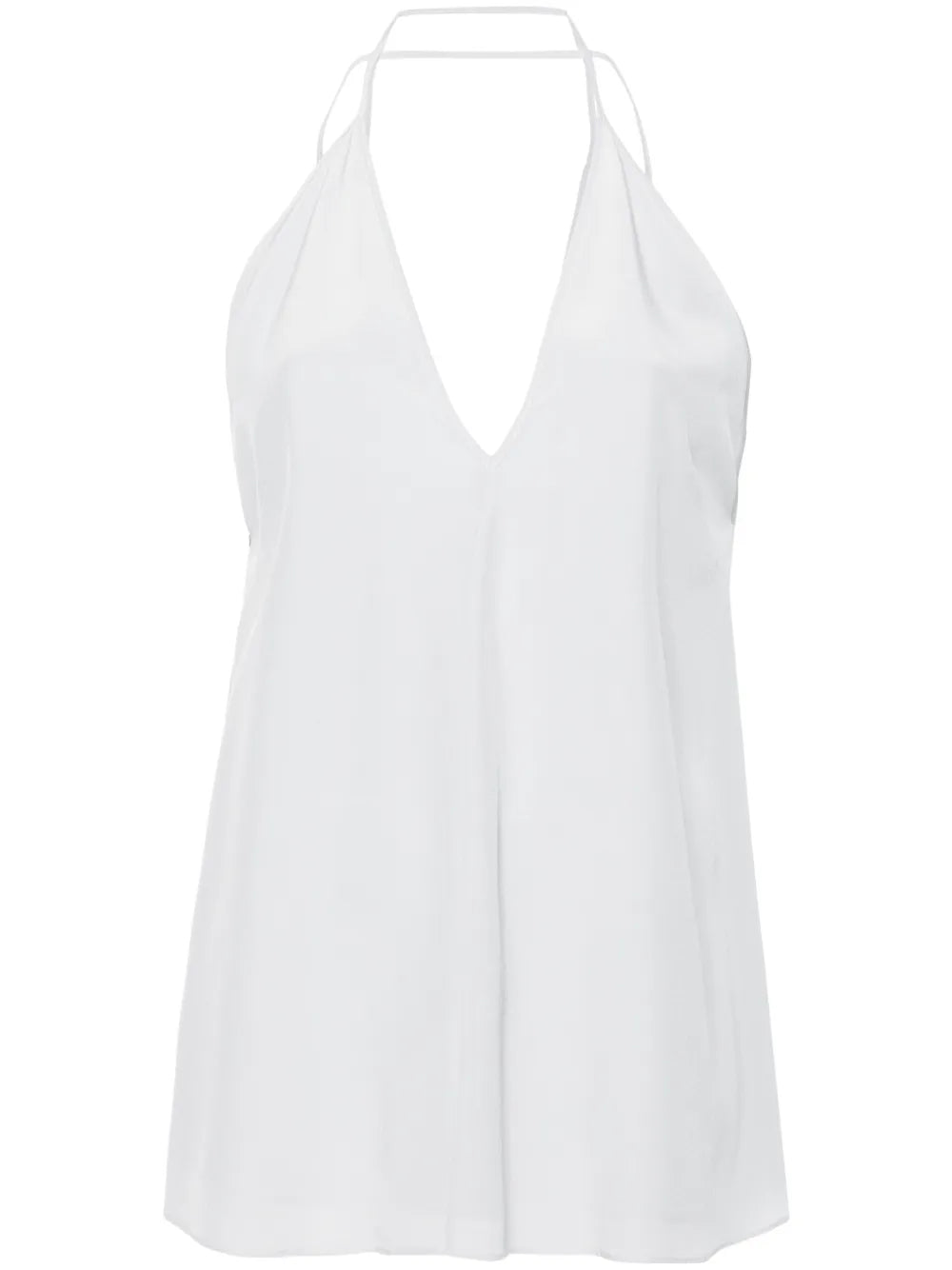 Double-Halter Silk Top