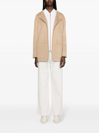 Notched-Lapels Mélange Jacket