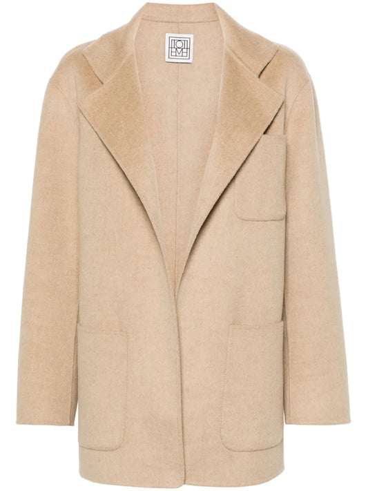Notched-Lapels Mélange Jacket