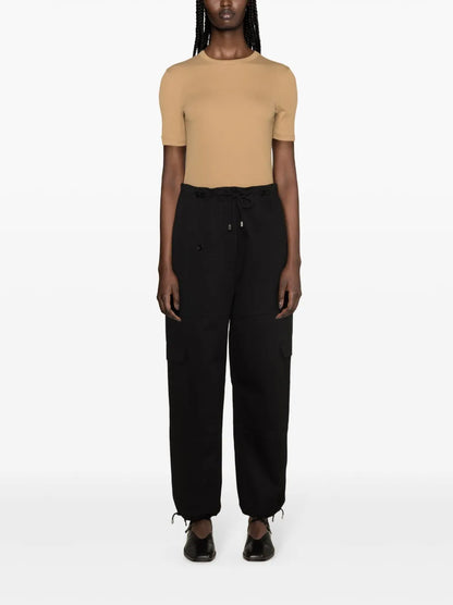 Crew-Neck Fine-Ribbed T-Shirt