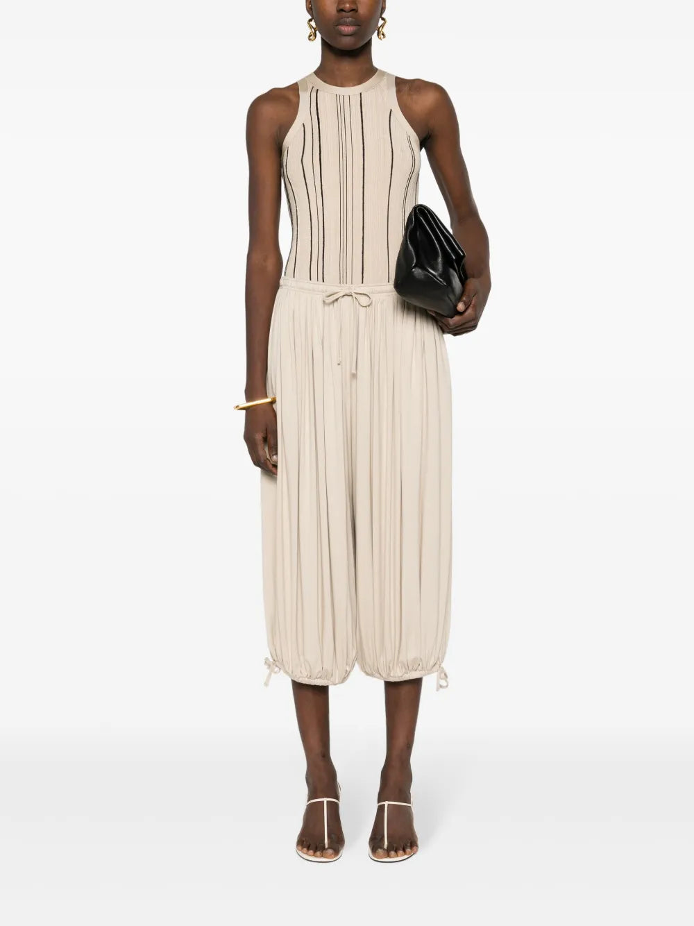 Gathered Jersey Trousers