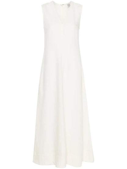 V-Neck Flared Maxi Dress