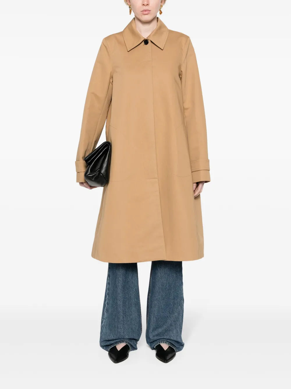 Gabardine Midi Raincoat